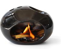 Diffuseur Huiles Essentielles En Céramique Brule Parfum,Bruleur Huile Essentielle,Brûle Parfum Pour Poudre Parfumée,Être,Péricarpe,Bâtonnets De Palo Santo (9,5 * 6 Cm,Noir)