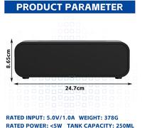 Diffuseur Huiles Essentielles Flamme 250ml Diffuseur D'huiles Essentielles,7 Couleurs Diffuseur D'arômes Humidificateur D'air Avec Effet Flamme Humidificateur Pour Maison Bureau