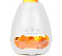 Diffuseur Huiles Essentielles, Glovios 200ML Humidificateur de Flamme, Diffuseur de Parfum Electrique avec 3 Minuterie et Arrêt Automatique pour Bureau Chambre à Coucher Yoga Très Silencieux (Blanc)