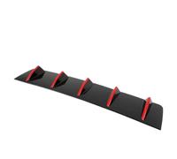 Diffuseur Lèvre Pare-Chocs Aileron Requin Universel Noir Bleu Rouge | Kit Carrosserie Becquet Diffuseur Lèvre Pare-chocs Arrière Voiture Trois Sections 5 Ailerons