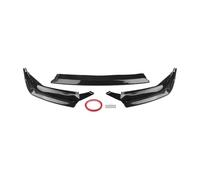 Diffuseur Lèvre Pare-Chocs Pour Civic Pour Si Hatchback 2017 2018 2019 2020 2021 10e FK7 Fk8 Becquets Avant Voiture Becquet Pare-chocs Séparateur Lèvre Avec Feu Signalisation(Carbon Fiber Look)