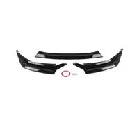 Diffuseur Lèvre Pare-Chocs Pour Civic Pour Si Hatchback 2017 2018 2019 2020 2021 10e FK7 Fk8 Becquets Avant Voiture Becquet Pare-chocs Séparateur Lèvre Avec Feu Signalisation(Glossy Black)