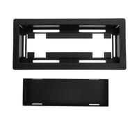 Diffuseur Linéaire Noir Mat 4x10, Grille Encastrée à Faible Hauteur | Acier Métal, Plateau Amovible pour Inserts de Sol, Style Moderne Discret, Zones à Fort Passage
