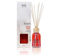 Diffuseur Mikado aux fruits rouges - longue durée - 50 ml - SYS Aromas | Diffuseur avec 8 bâtonnets en rotin - Parfum fruité et doux - Pour maison, bureau et cadeau - Fabriqué en Espagne