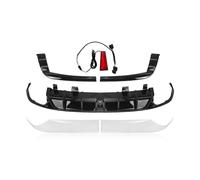 Diffuseur Pare Arrière Diffuseur Pare-chocs Arrière Becquet Latéral Garniture Séparation + Lampe LED Frein Arrière Pour Accord 2018 2019 2020 2021 2022 Pare-Chocs Arrière(Blanc)