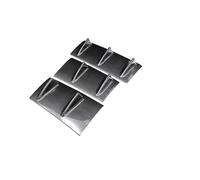 Diffuseur Pare Arrière Diffuseur Universel Becquet Pare-chocs Arrière Noir Brillant 7 Ailes Style Aileron Requin Lèvre Inférieure Corps 3 Pièces(Aspect fibre de carbone)