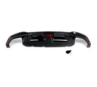 Diffuseur Pare-Chocs Arrière pour BMW Série 5 G30 G31 G38 2018 - 2022 530i 540i Diffuseur De Pare-Chocs Arrière avec Lumière LED,(Glossly Black)