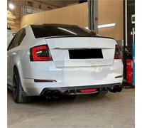Diffuseur pare-chocs arrière Pour Skoda Pour Octavia 2014-2018 Diffuseur De Pare-chocs Arrière Lèvre Spoiler Voiture Course Tablier Corps Kit Avec Feu Stop
