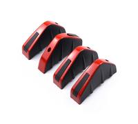 Diffuseur Pare-Chocs Arrière Voiture Lot 4 Diffuseurs De Pare-Chocs Inférieurs Voiture Séparateur Arrière Aile avec Vis Universels SUV Camion (Noir Face B)(A Black Red)