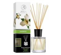 Diffuseur Parfum de Jasmin 200 ML - Fragrance Fraîche et de Longue Durée - Desodorisant Maison - Arôme Floral - Diffuseur avec Les Bâtons - Aromathérapie - Reed Diffuser Jasmine