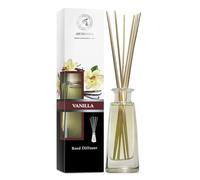 Diffuseur Parfum de Vanille 100ml - Naturel Fragrance Fraîche et Durable - Kit Diffuseur Cadeau avec 10 Bâtonnets de Bambou - Meilleur pour Aromathérapie