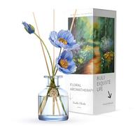 Diffuseur Parfum, Senteur Maison, Parfum Interieur Maison, Parfum de Bergamote Rose Cèdre avec des Fleurs Éternelles et Diffuseur Batonnet, Convient pour la Décoration du Salon d'Étude Bain, 120 ML