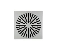 Diffuseur réglable hélicoïdal 400x400 acier blanc et déflecteur noir SF 785 - - 11051130