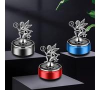 Diffuseur solaire compact pour voiture avec design rotatif, matériau ABS, rafraîchit l'intérieur du véhicule avec un parfum naturel continu (eau de Cologne noire)