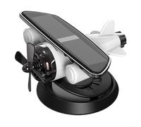 Diffuseur solaire d'aromathérapie pour voiture - Modèle d'avion - Rotatif - Diffuseur de parfum décoratif pour véhicule, bureau, chambre à coucher (blanc)