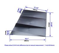 Diffuseur Universel De Pare-Chocs Arrière Lèvre 22 ""X 21"" Noir Abs Voiture Aileron Arrière Décoration Aileron 4 Ailerons De Requin Diffuseur