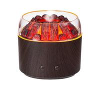 Diffuseur Volcan | Humidificateur Portable à Brume Fraîche Flamme 160ml | Fonction Silencieuse avec Éclairage d'Ambiance Chaud pour Intérieur Bureau Maison Salle de Bain,Voiture Salle de Classe
