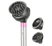 Diffuseur Wave + Curl compatible avec Dyson Airwrap Multi-Styler, deux modes pour améliorer les vagues, les boucles, les bobines, correspondre HS01 HS05 i.d. Gris