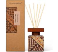 Diffuseurs De Parfum Pour La Maison,Couvercle En Bois Diffuseur D'huile Parfumée Avec Bâtonnets,150 Ml Idéal Pour Chambre,Salon,Studio (White Tea)