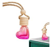 Diffuseurs d'huile de voiture - En forme de cœur transparent pour voiture - Bouteilles diffuseurs de 6 ml - Flacon vide - Désodorisant d'intérieur décoratif pour rétroviseur, rebord de fenêtre, léger