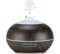 Diffuseurs D'huiles Essentielles, 400ml, Ultrasons, Arrêt Automatique, Lumières 7 Couleurs, Prise Uk