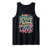 Diffusez Peace & Love Retro Lotus Flower Groovy Positive Vibes Débardeur