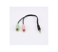 Diffusion Adaptateur Jack Mâle/2 Jack Femelles 3.5mm - Longueur 0.20M - Noir - en sachet