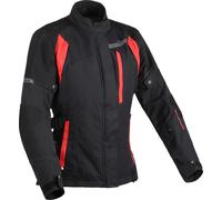 DIFI Alexis Aerotex imperméable dames moto textile veste, noir/rouge, Taille M