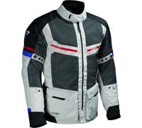 DIFI Corsica Aerotex Veste textile de moto, Gris/Noir/Rouge, Taille 4XL
