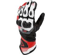 DIFI Onyx Gants de moto, Noir/Blanc/Rouge, Taille 3XL