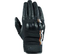 DIFI Reptile Gants de moto perforés, Noir/Blanc/Orange, Taille 4XL
