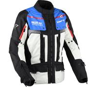 DIFI Sierra Nevada 4 Veste textile moto imperméable, Gris/Noir/Bleu, Taille M