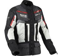DIFI Sierra Nevada 4 Veste textile moto imperméable, Gris/Noir/Rouge, Taille XL