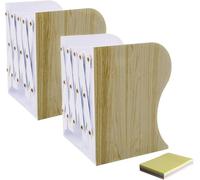 DIFIT Serre Livre Metal, Cale Livre Extensible, 2 pièces, Effet Bois