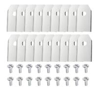 DIFLAX 18 Pièces Couteaux Tondeuses Robot, Accessoire Tondeuse Robot, Rechange Couteau, Couteau Rechange, 35 * 18 * 0.75mm, Argent, pour Tondeuses Robot O500 Panorama, O800 RTK, O1200 RTK, A1600 RTK