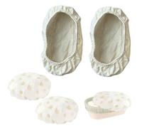 DIFLAX 4 Pièces Ovale Lin Tissu en Lin pour Pain et Couverture pour Panier de Fermentation Set Doublure Tissus avec Taille élastique pour Panier à Pain Accessoire de Cuisson de Cuisine