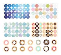 DIFLAX 48 Pièces Oeillets de Renfort Anneaux Renforcement de Trous Oeillets de Renforcement en Papier d'anneaux de Trous Autocollants pour Réparer ou Décorer un Livre à Feuilles Mobiles (3 Styles)