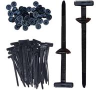 DIFLAX 50 Pièces Cable Tie Buckle, Serre-Câbles, Attache-Câbles-Schnalle, Nylon-Serre-Câbles, Plastique-Serre-Câbles, Universel, Autobloquant, Polyvalent, Pour Réparation Automobile, Usage Quotidien
