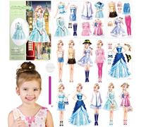 DIFLAX Jouet D'habillage De Poupées Magnétiques Habillage Magnétique pour Bébé Poupée en Papier pour Habillage de Princesse Jeu Puzzles de Vêtements Magnétiques pour Personnes Cadeau pour Fille (Lea)
