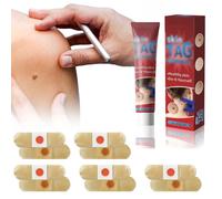 DIFLAX Kit de Retrait des Tags Cutanés, Crème pour Tags Cutanés, Pansements pour Tags Cutanés, Retrait des Cors, Naturel, Sans Irritation, Pour Mains, Pieds et Visage, Pour Adultes et Enfants