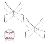 DIFLAX Support Baseball, 2 Porte Baseball, Rangement Baseball, Acrylique Support, 10x5cm Petit, Transparent Support Baseball, Support de Présentation Baseball pour Baseball-Collections