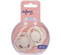 Difrax Dynamic Fopspeen 6-18M Prime Coconut/Ivory Sucette(S) 2 pc(s)