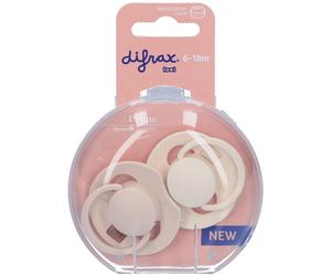 Difrax Dynamic Fopspeen 6-18M Prime Coconut/Ivory Sucette(S) 2 pc(s)