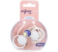 Difrax Dynamic Sucette 0-6m Prime Glow Ivory/blauw Sucette(S) 2 pc(s)