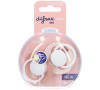 Difrax Dynamic Sucette +18m Prime Glow Ivory/blauw Sucette(S) 2 pc(s)