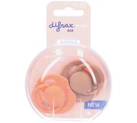 Difrax Dynamic Sucette 6-18M Prime Granola/Orange Sucette(S) 2 pc(s)
