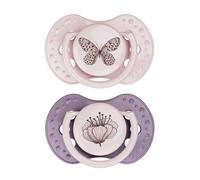 Difrax | Lot de 2 sucettes dynamique Difrax Lovi BOTANIC Rose - 0/3 mois