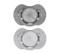 Difrax Tétine Dynamic Harmony – Gris – 0-3 mois – Lot de 2