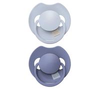 Difrax Sucette LOVI Dynamique 0–6 mois Sans BPA Silicone durable Bleu clair/marine 2 pièces