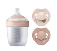 Difrax LOVI Coffret Naissance- Biberon 150ml + Sucette Dynamique 0 á 6 Mois - Allaitement & Biberon - Anti-Colique - Cadeau Bébé - Fabriqué en Europe